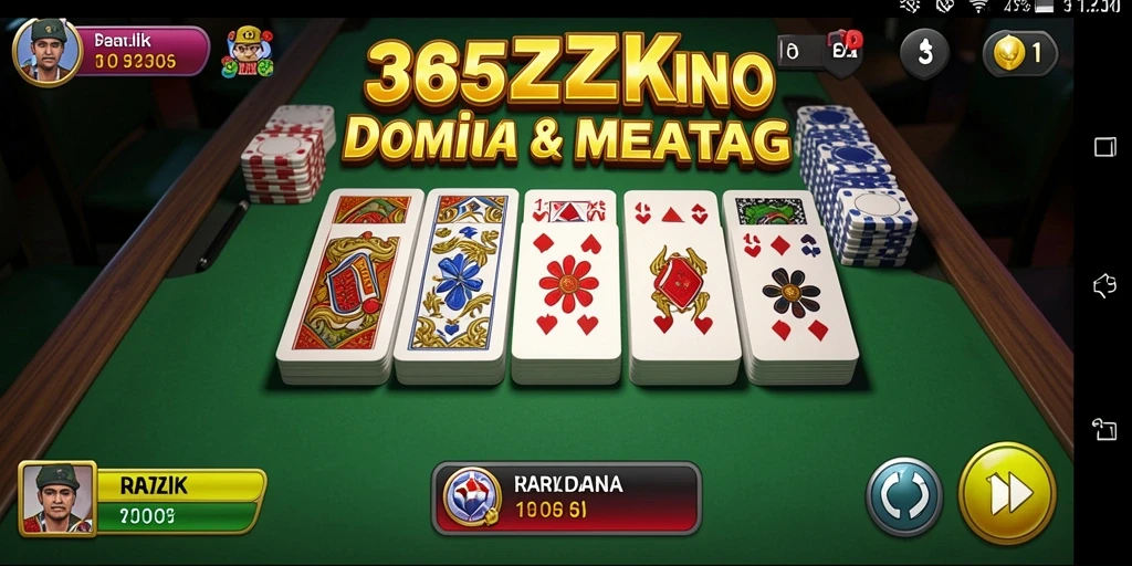 Tampilan gameplay menarik dalam permainan Domino 365ZK.