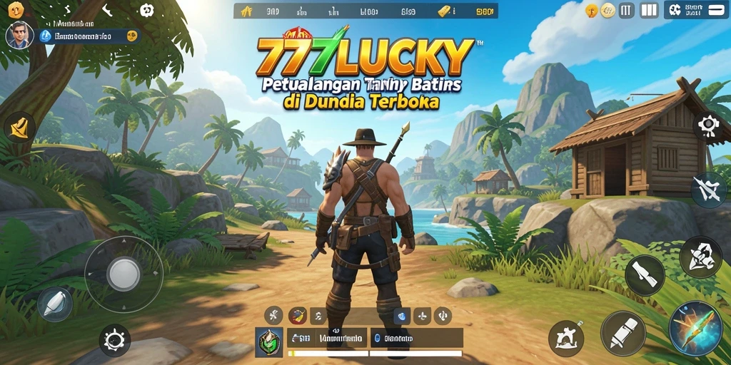 Tangkapan layar mendebarkan dari gameplay Open World 777LUCKY.
