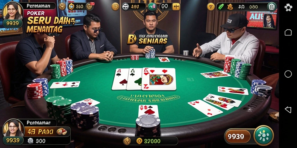 Screenshot gameplay Poker yang seru dan menantang di 9939.