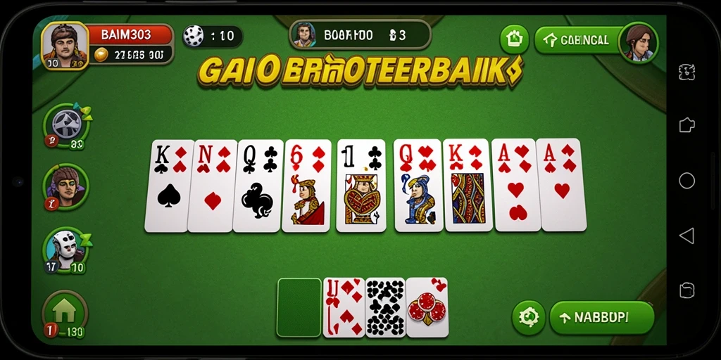 Tampilan gameplay seru dalam BAIM303 saat bermain Domino.