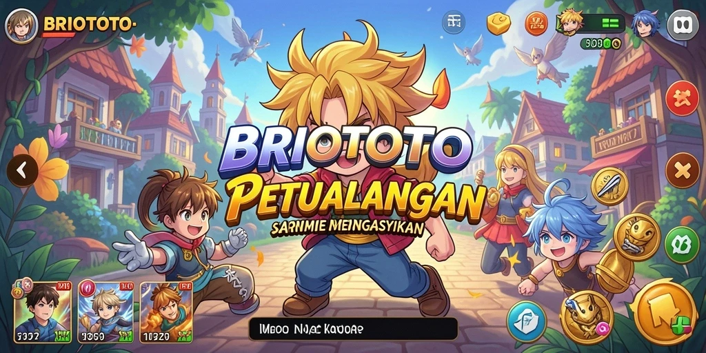 Tampilan gameplay BRIOTOTO dengan karakter Anime yang menakjubkan.