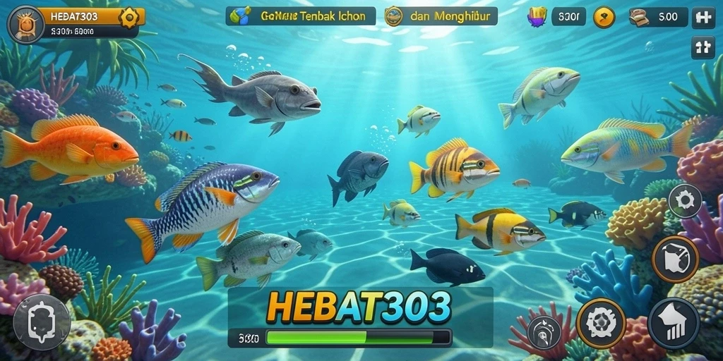 Tangkapan ikan yang berwarna-warni dalam gameplay HEBAT303.
