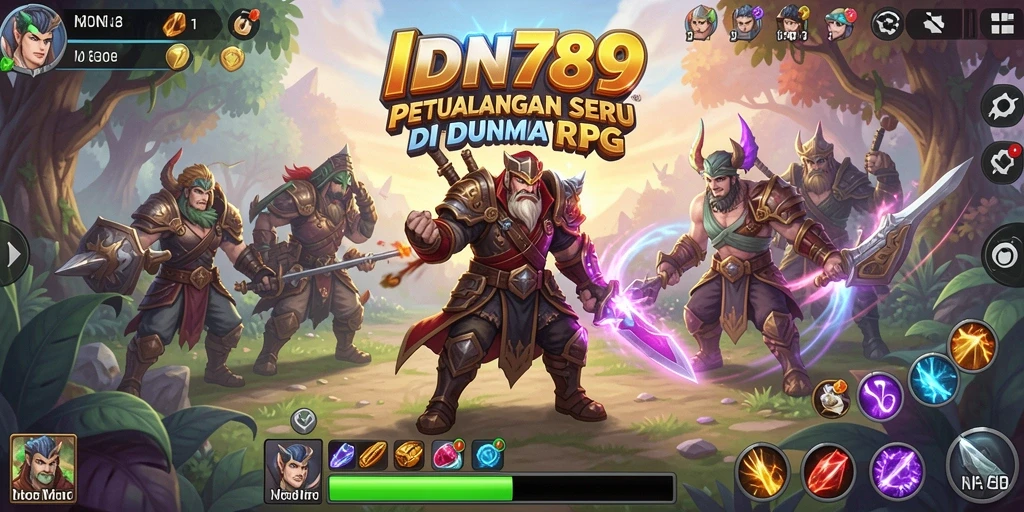 Tangkapan layar IDN789 menampilkan pertarungan seru dalam dunia RPG.