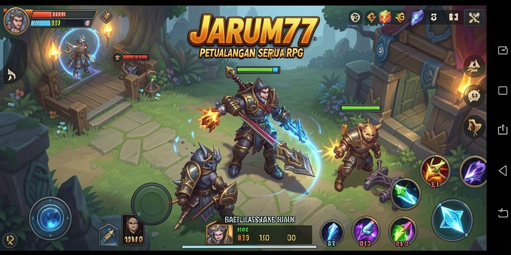 Screenshot menampilkan gameplay seru dari JARUM77 yang mendebarkan.