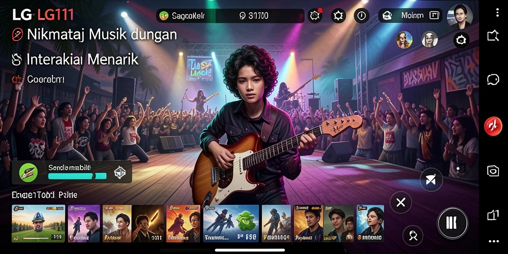Tampilan utama LG111 dengan gameplay interaktif yang menarik.