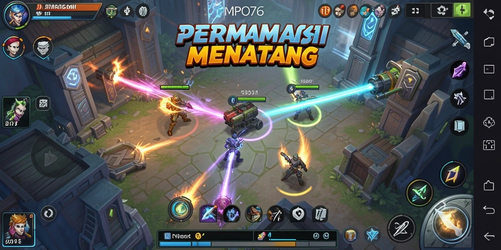 Screenshot MPO76 menampilkan aksi gameplay strategi yang intens.