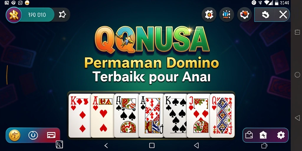 Tampilan gameplay seru dalam QQNUSA, permainan Domino yang menyenangkan.