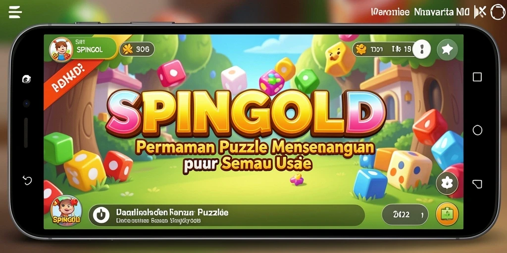Tampilan gameplay SPINGOLD yang menarik dan menantang.